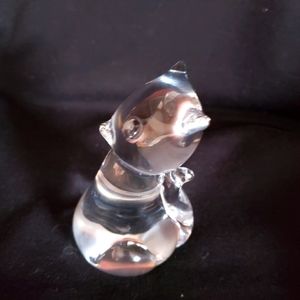 Blown glass cat